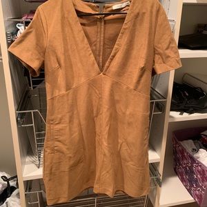Lulu's Tan Midi Dress